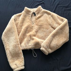 Cropped forever 21 fuzzy sweater